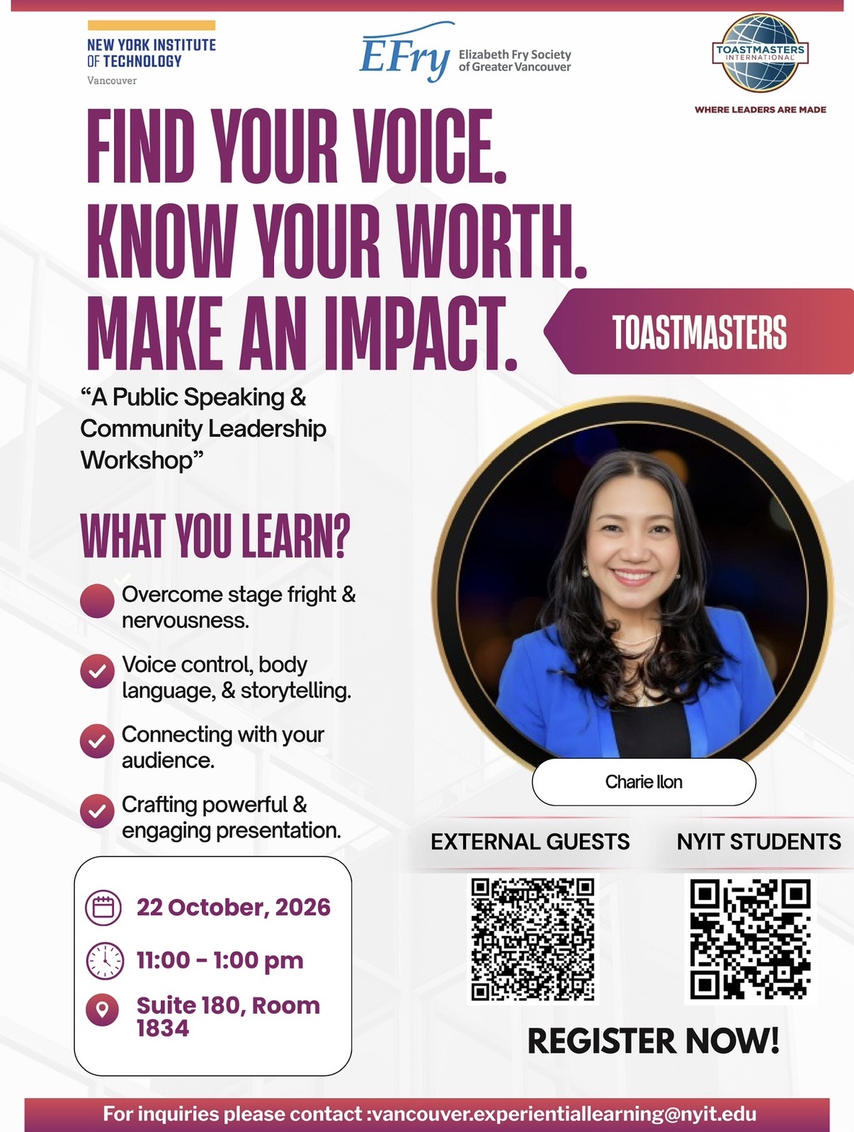 Find Your Voice. Know Your Worth. Make an Impact 