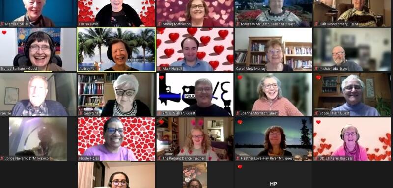 February 17, 2023 - Speak Your Mind meeting with guests was full of love and hearts with Special Guest Speaker Morag Mathieson, DTM, President-Elect (2022-2023)Toastmasters International