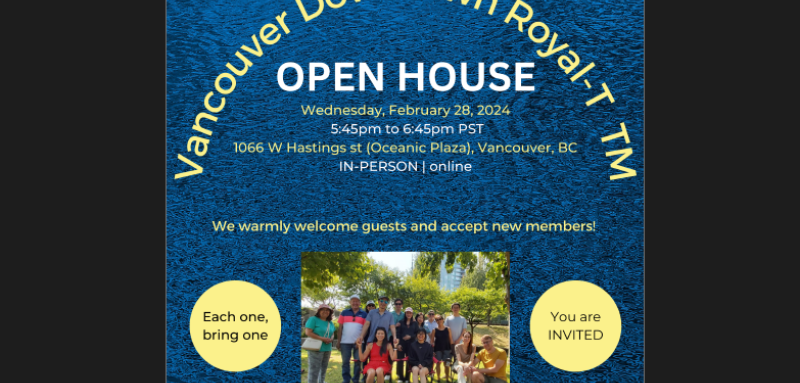 Vancouver Downtown Royal-T TM OPEN HOUSE FLYER
