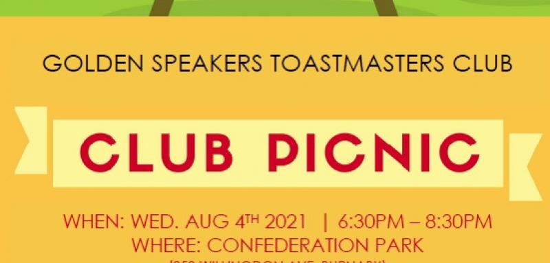 The Golden Speakers Toastmasters Picnic!